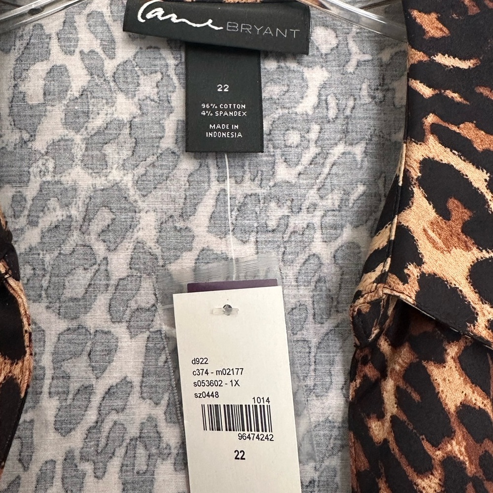 🐆Lane Bryant Animal Print Blouse - Picture 5 of 5